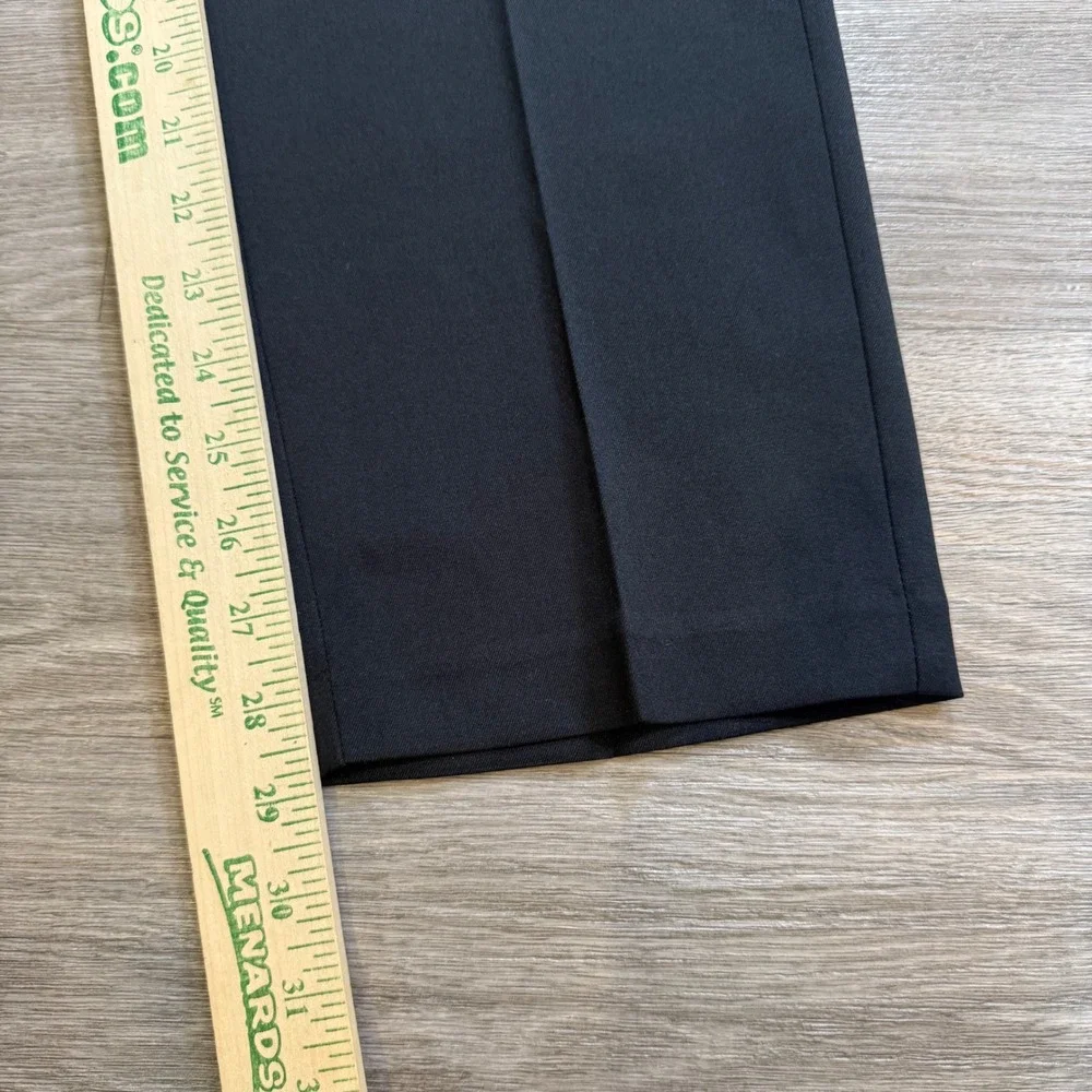 Haggar Black Label Mens 34x30 Straight Fit Stretch Dress Pants Black HD50251 NWT